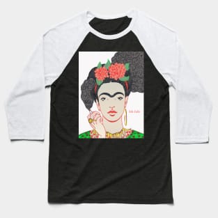 FRIDA KAHLO Mexican Feminist portrait painting Baseball T-Shirt